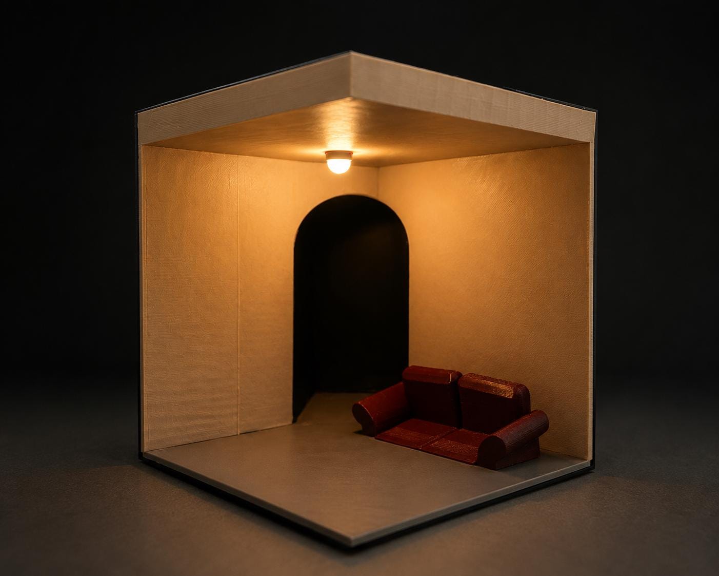 ミニチュア ジオラマ バックルーム 鏡張り 部屋 模型　期間限定 Liminal space diorama - Etsy 日本
