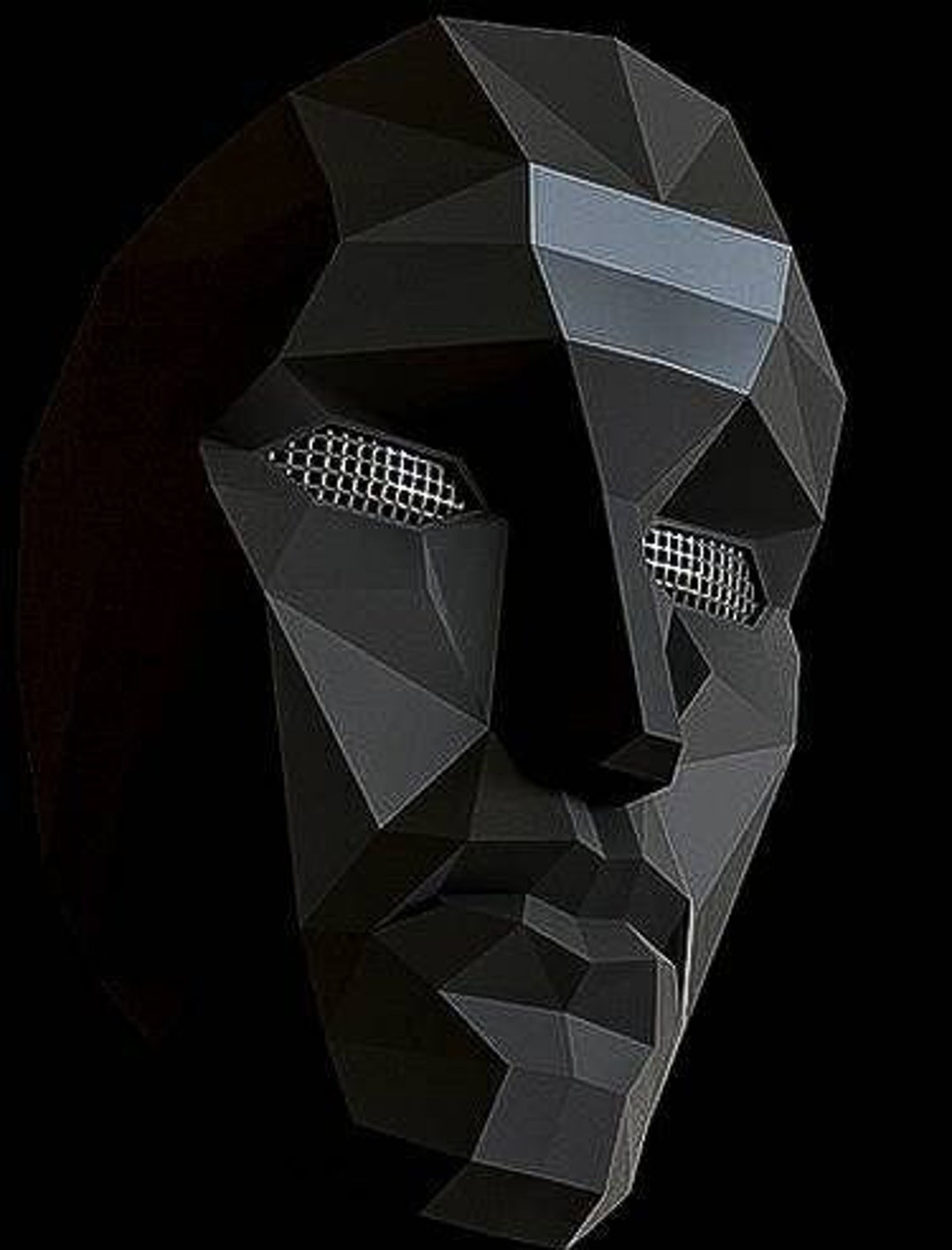 Squid Games Front Man Leader Mask Low Poly Mask Etsy