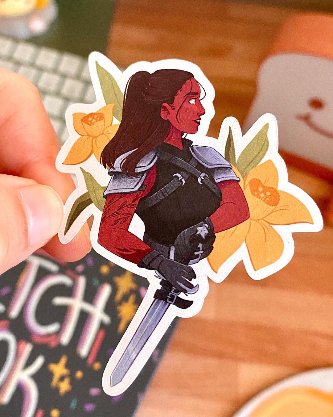 Daffodil Lady Knight Sticker - Etsy