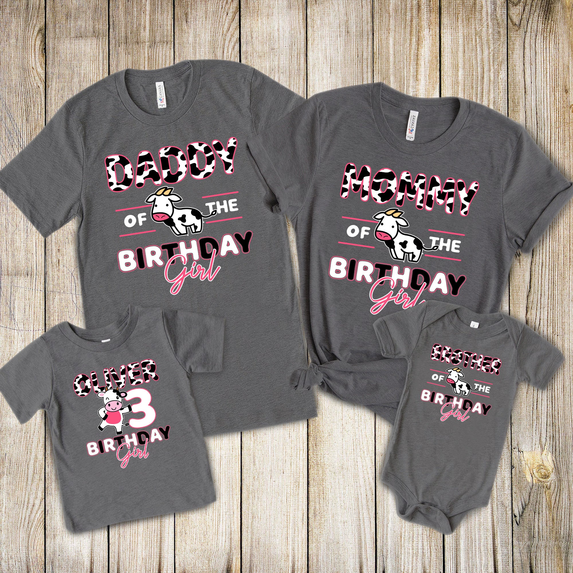 Birthday Girl ShirtCow Birthday Girl ShirtMatching Cow Etsy