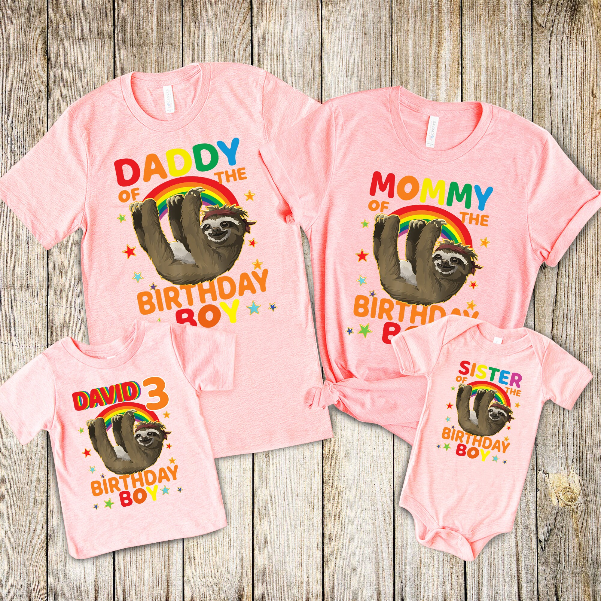 Birthday Boy ShirtSloth Birthday Boy Party ShirtSloth Lovers Etsy