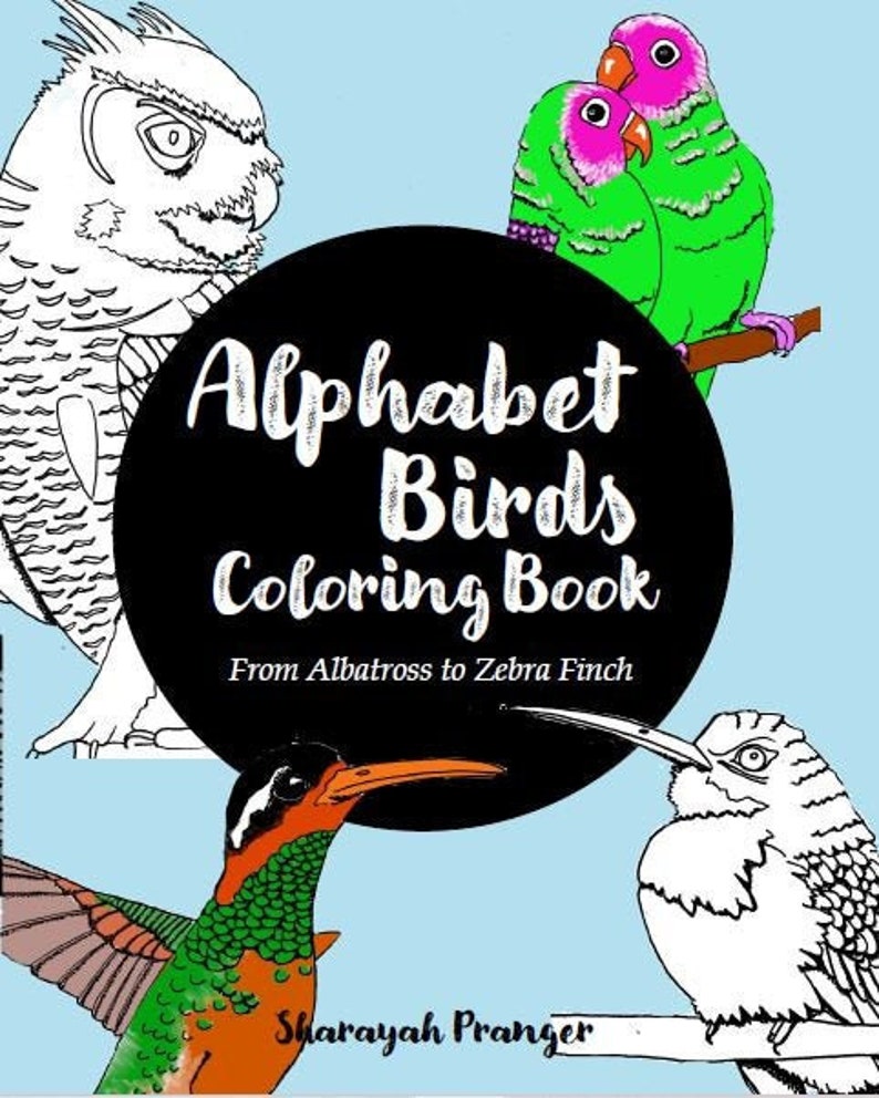 Download ABC Birds Alphabet Coloring Book PDF | Etsy