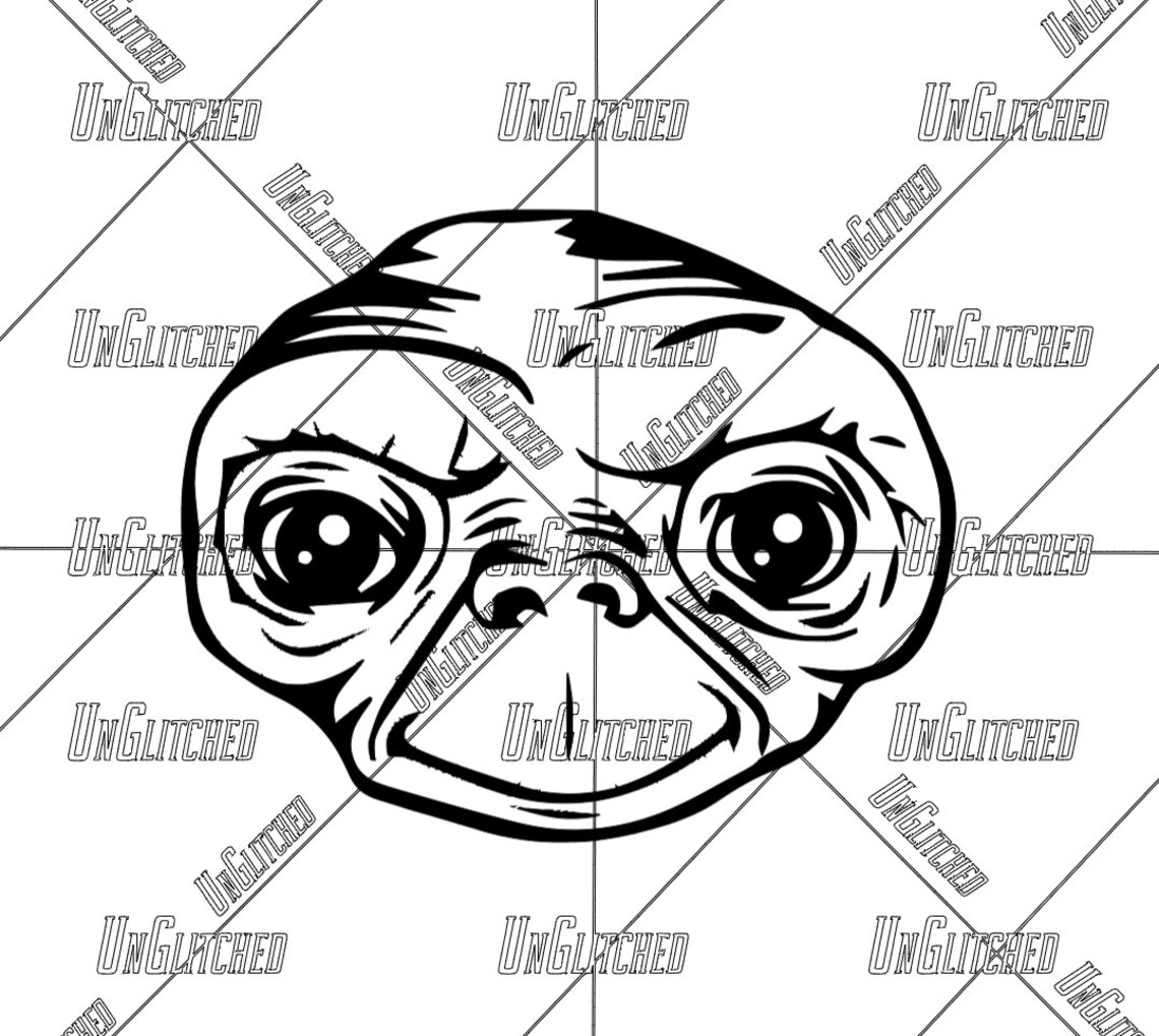 E.T. Face ET El Extraterrestre Archivo de Corte Clipart | Etsy