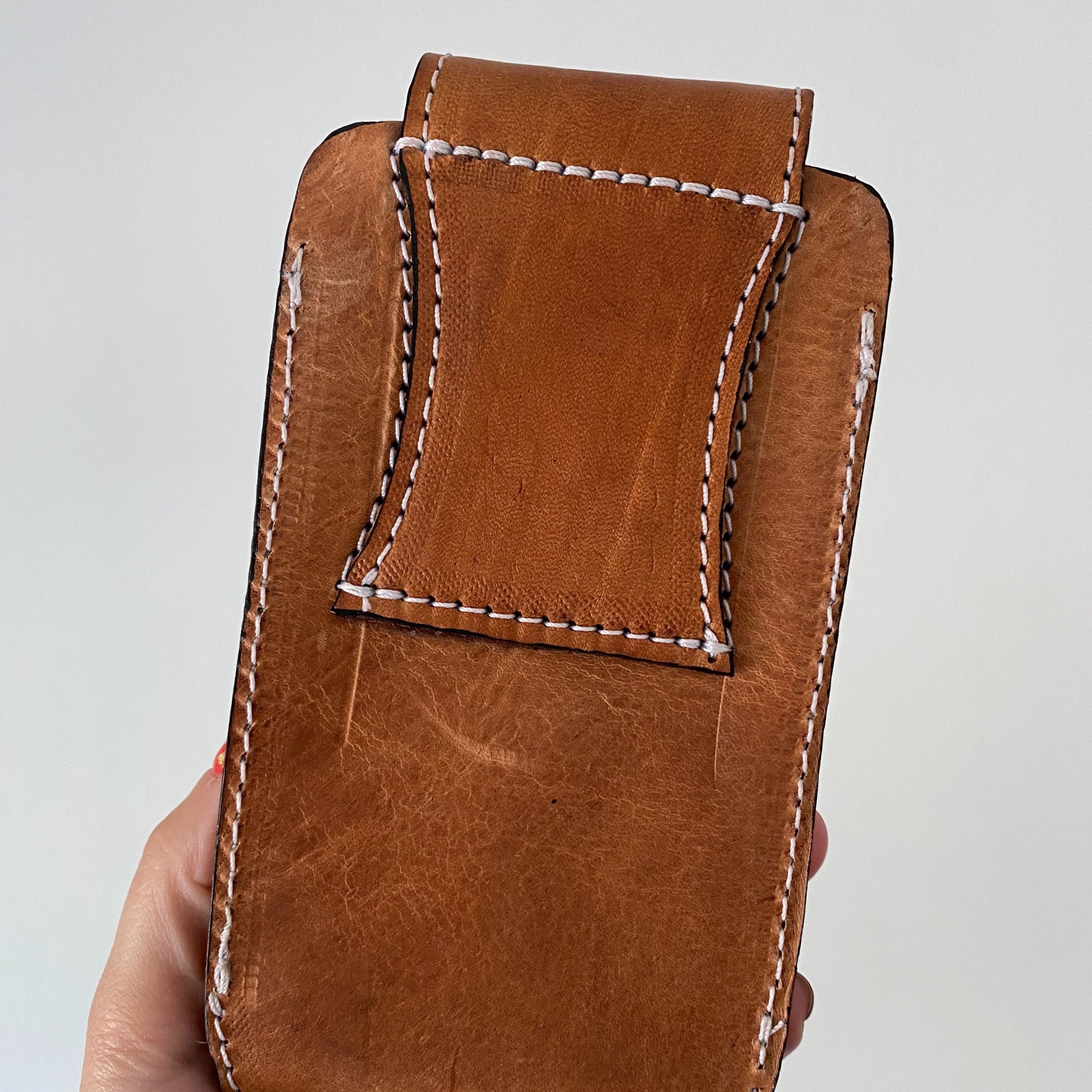 Handmade Leather Cell Phone Holster by Marancu Natural Leather