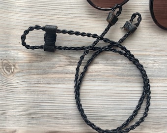 Macrame leather Adjustable eyeglass strap, handmade leather straps, sunglasses straps, gift for christmas