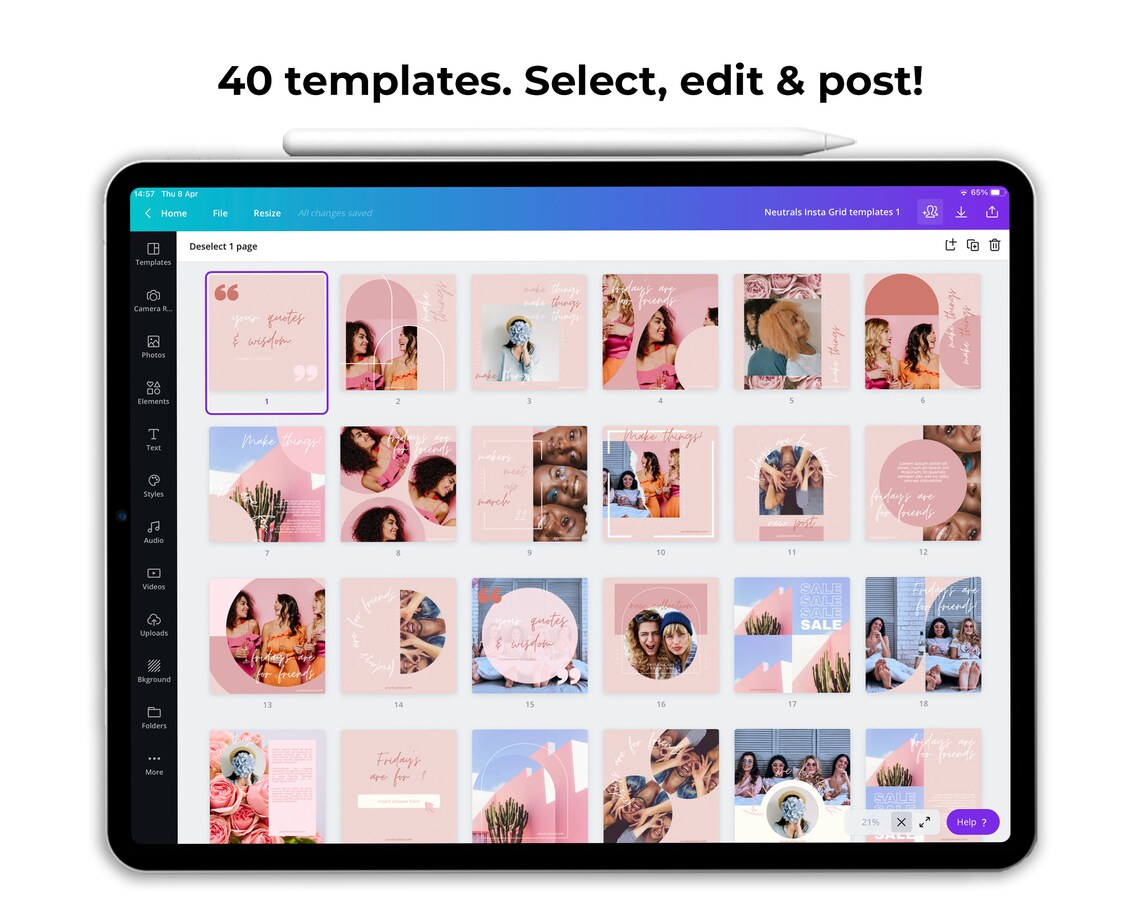 canva instagram grid template canva instagram grid template