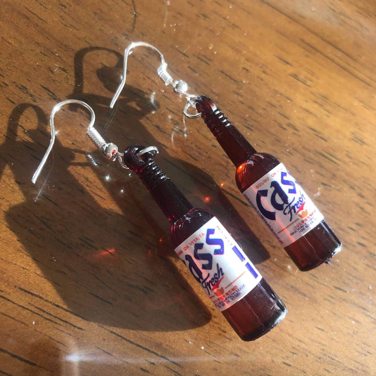 Cass Beer Novelty Handmade Earrings for beer lovers Etsy