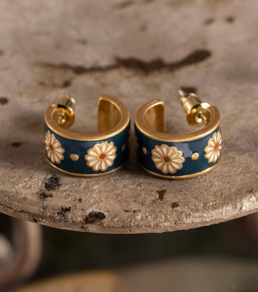 Etsy on sale enamel earrings