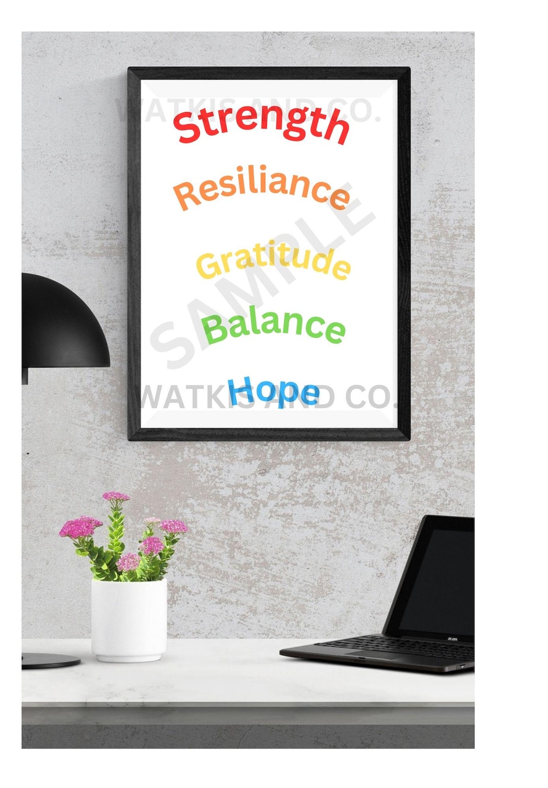 Rainbow Inspirational Words Poster - Etsy