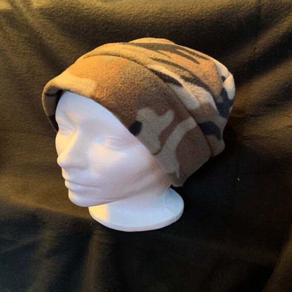 brown fleece beanie
