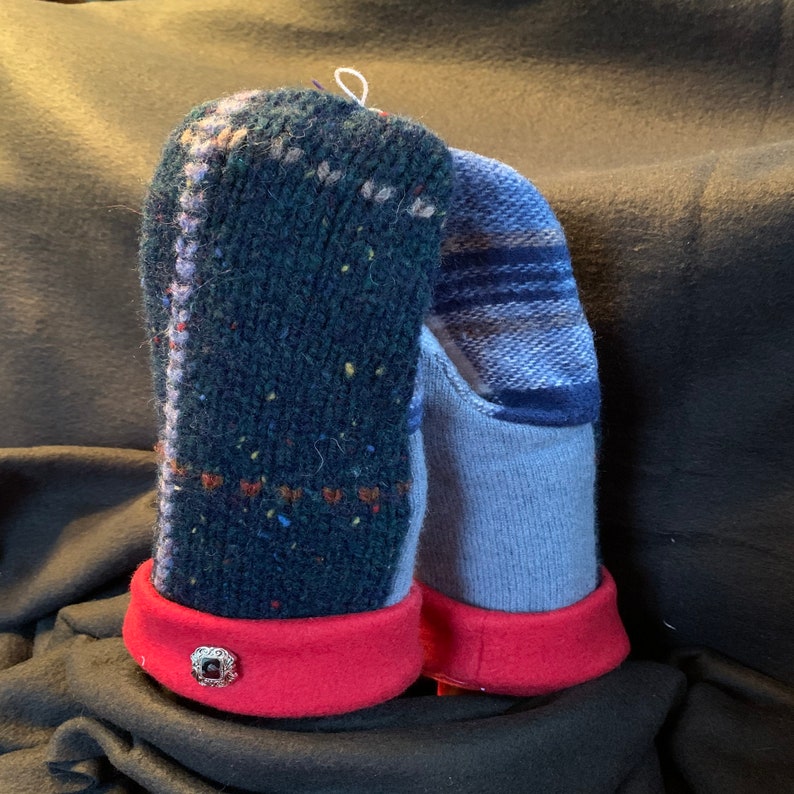Free Shipping Wool and Fleece Handmade Mittens