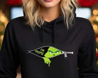 Ew People | Crewneck, Sweatshirt, Hoodie, Christmas apparel, Holiday apparel, Grinch