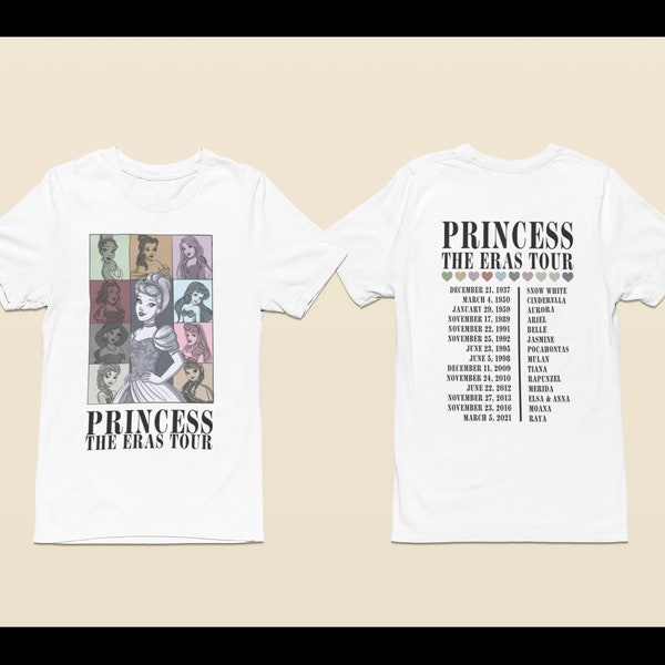 Princess Eras Tour | Princess T-shirt, Eras Tour Graphic Tee, Tour dates