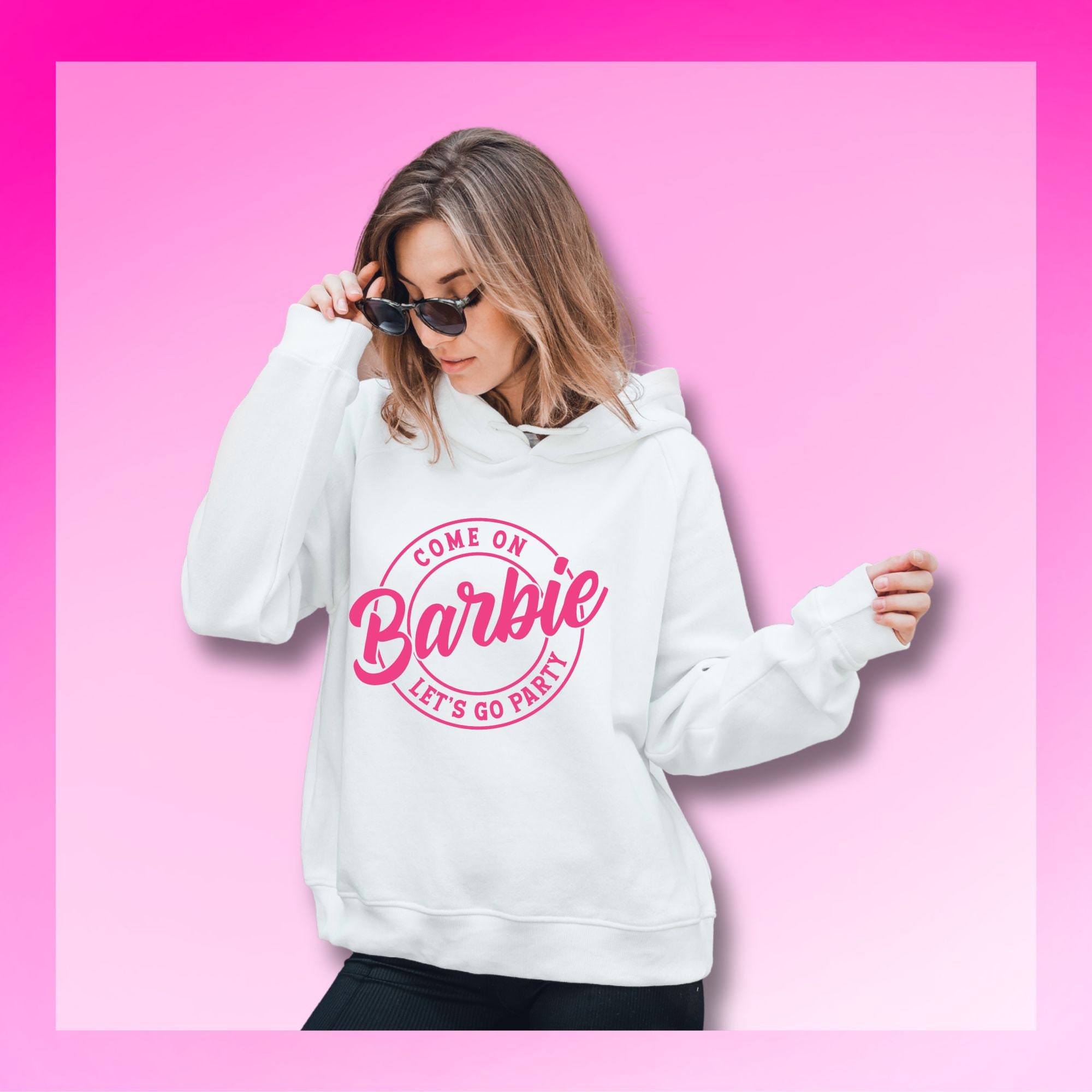 Barbie crop cheap hoodie