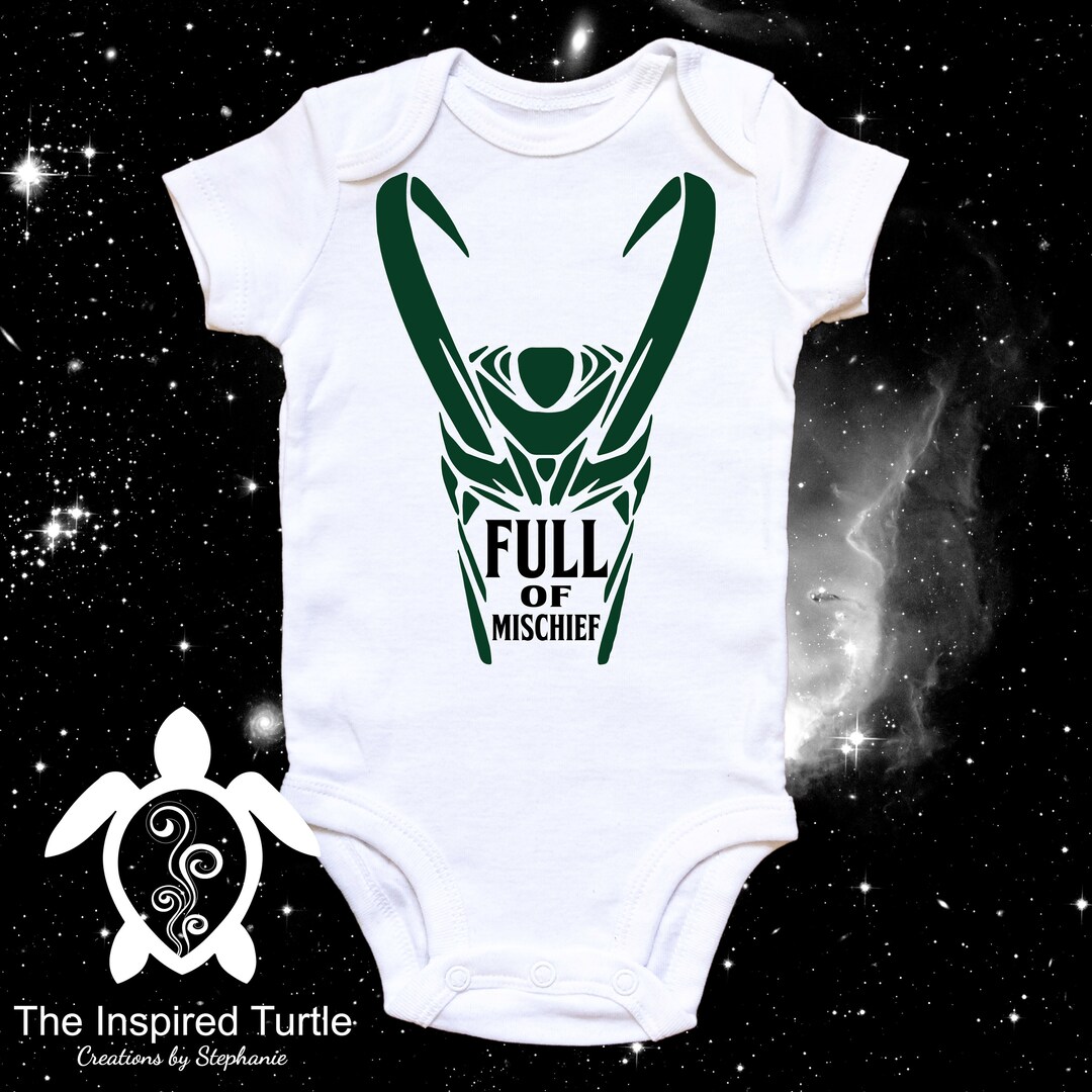 Loki full of Mischief Funny Baby Clothes Baby Gift Cute Baby