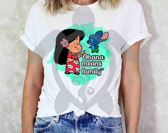 Lilo & Friend, Little Princess, Kids shirt, Adult Tee, Lilo and Stitch, Stitch, Princess, Fan Art, Fantasy, Story time