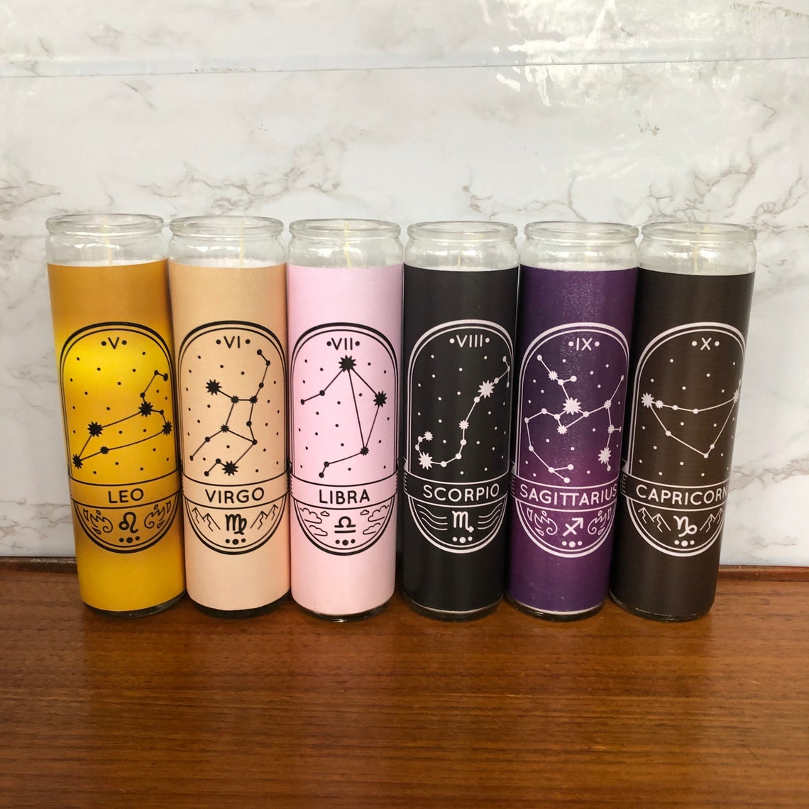 Zodiac Astrological Signs Candles Etsy
