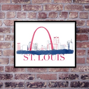 St. Louis, Missouri Skyline, Saint Louis Print, Downtown, Cityscape, Travel Gift, Home Decor - DIGITAL DOWNLOAD