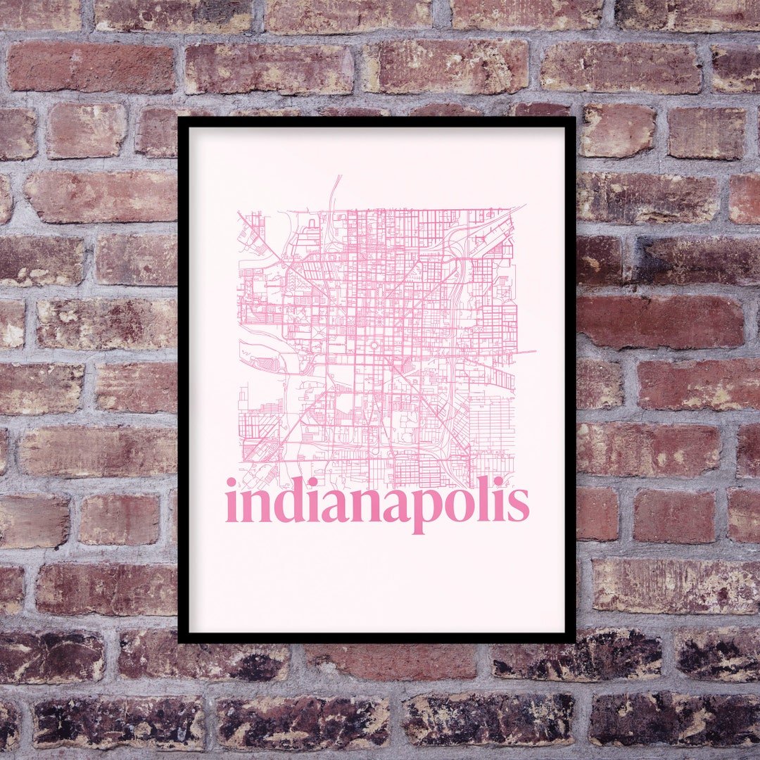 Indy Map View Indianapolis Map, Indiana, Indy, City Map Print, Map of Indianapolis ...