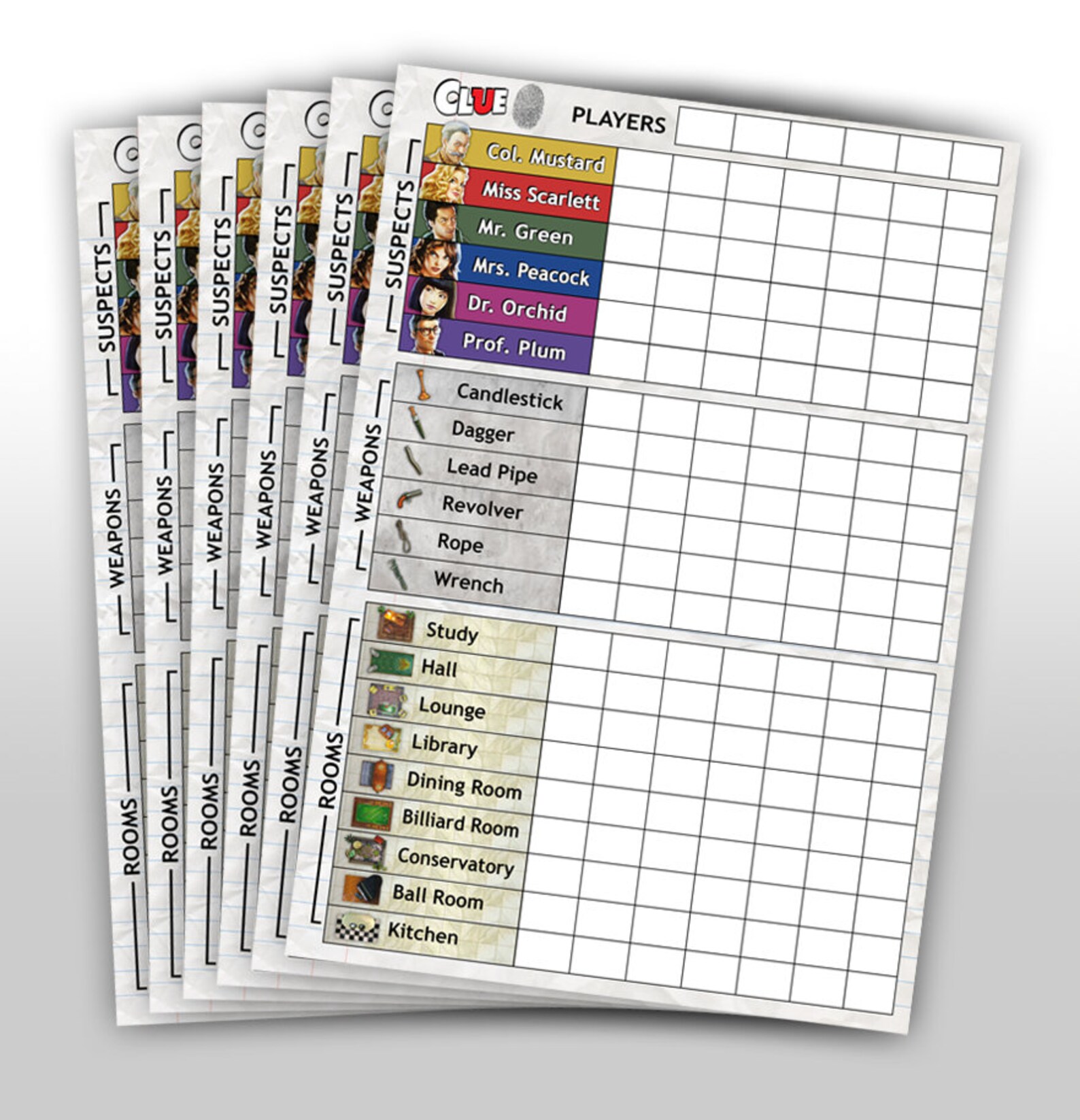 Printable Clue Cards - Printable Word Searches