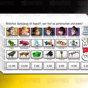 Druckbare Color Clue Jr. Wertungskarten für den Fall des kaputten Spielzeugs
