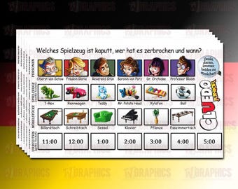 Druckbare Color Clue Jr. Wertungskarten für den Fall des kaputten Spielzeugs
