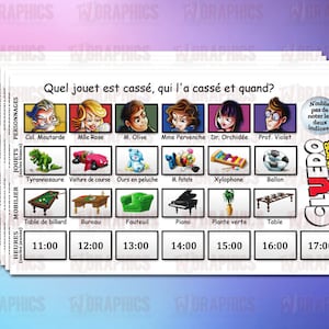Indice de couleur imprimable Junior Cartes de pointage L'affaire du jouet casse