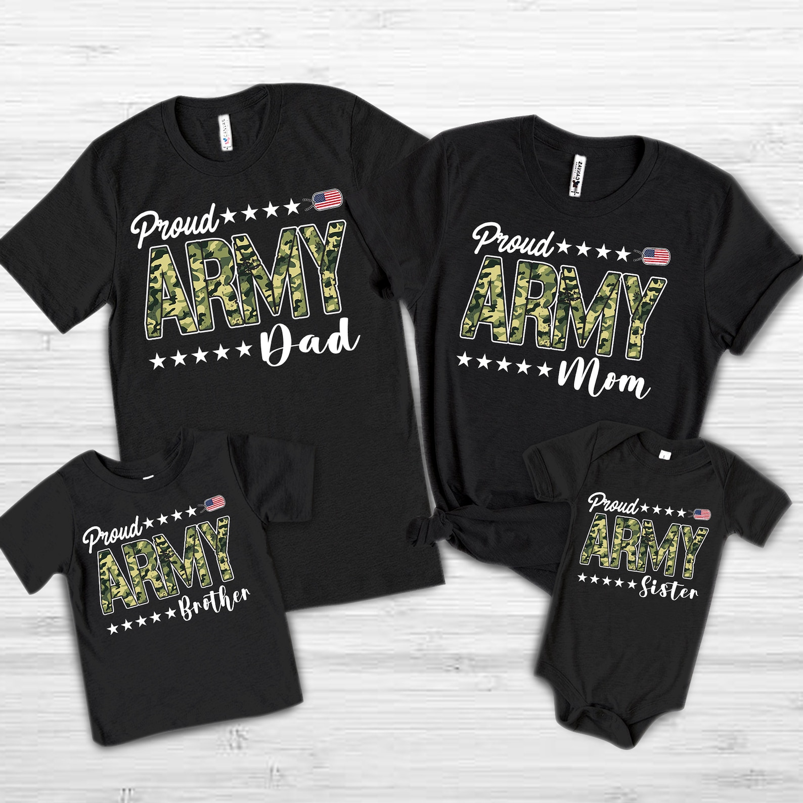 Proud Army Family Personalized T-shirt Army Family T-Shirts | Etsy