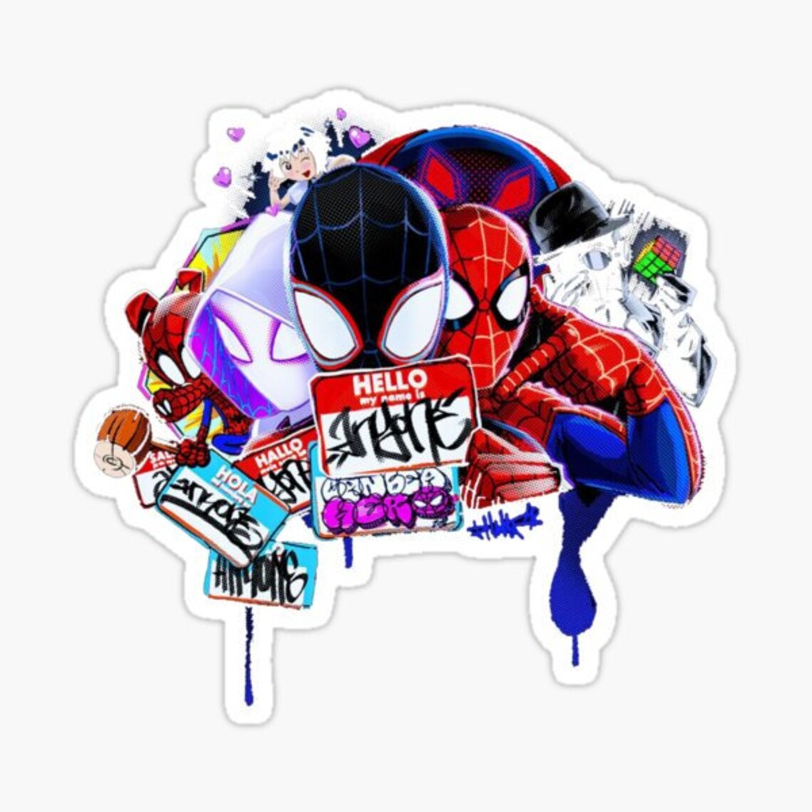 SpiderMan Sticker Laptop sticker bottle sticker car sticker Etsy