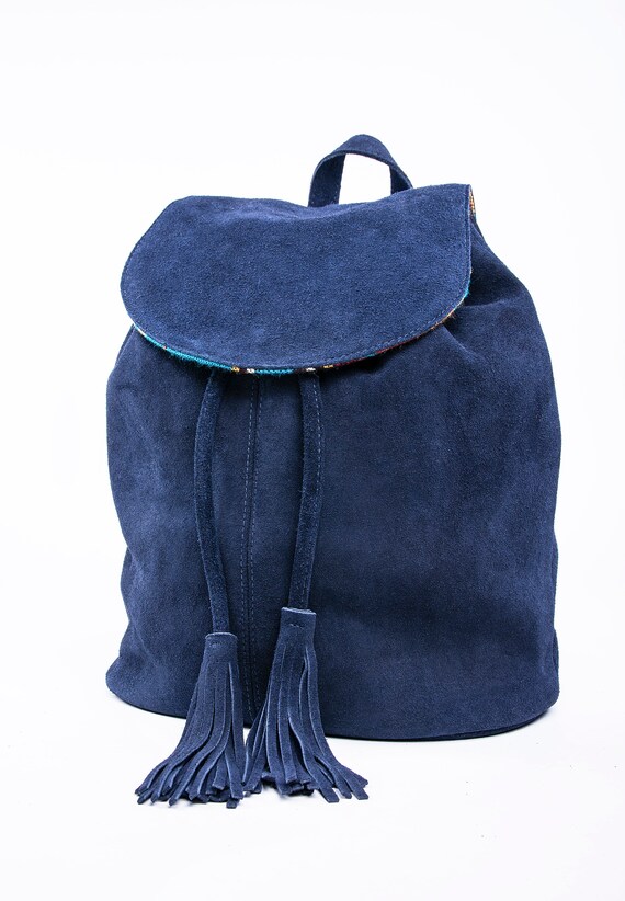 Koya Suede Backpack Etsy