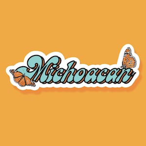 Michoacan Adesivo | Adesivo México, Espanhol, Borboleta Monarca, Menta e Laranja, Groovy, Mariposa