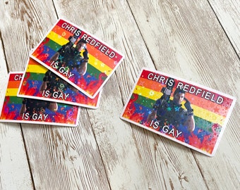 Chris Redfield Gay Sticker