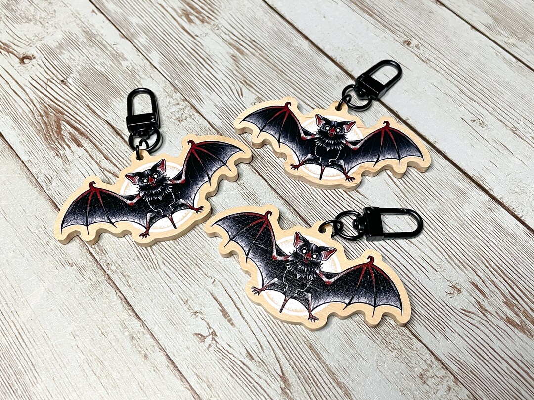 Bat Keychain - Etsy