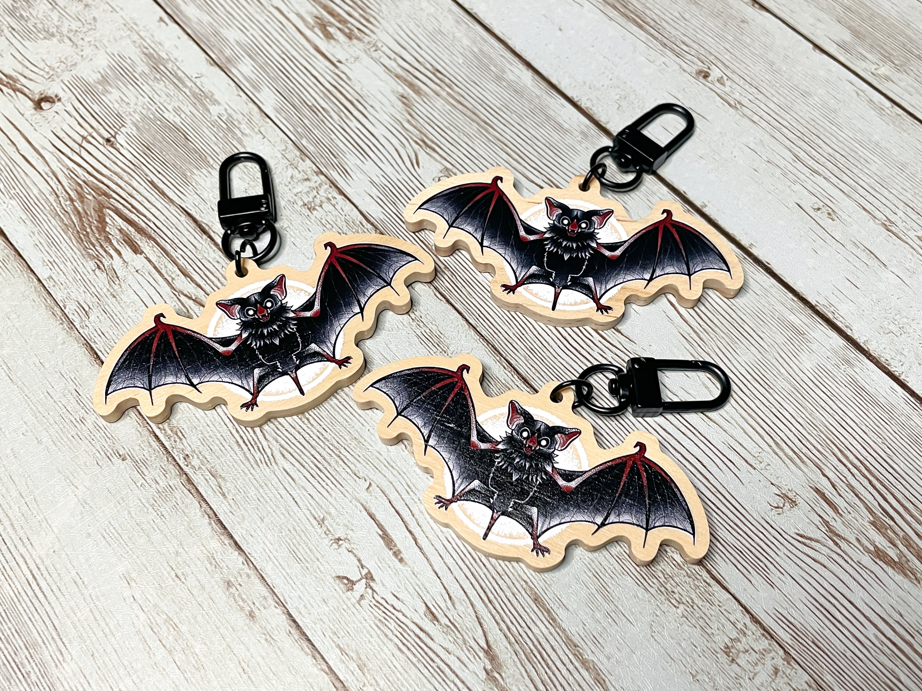 Bat Keychain - Etsy