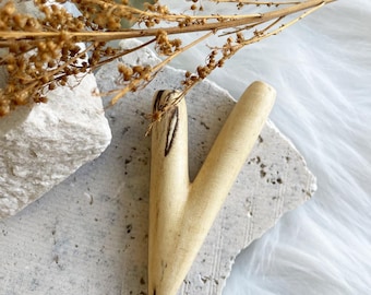 Kuripe básico de madera de cocodrilo, herramienta chamánica, aplicador automático, kuripe de un solo bloque