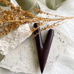 Basic Tamarind Wood Kuripe, Shamanic Tool, Self Applicator, Single Block Kuripe
