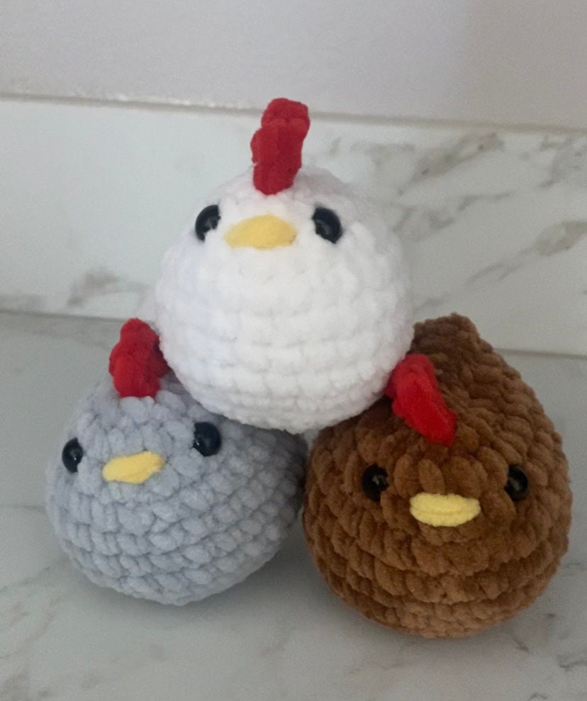 Chicken Crochet Kit, Chicken Amigurumi Kit, Stuffed Animal Kit