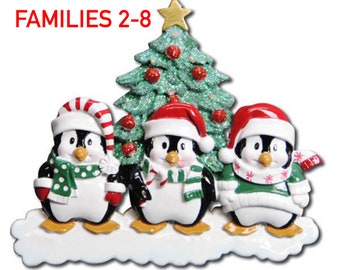 Family Christmas Ornament Personalized Peeking Ornament Family of 2 3 4 5 6 7 8 9 Christmas Ornament Holiday Gift - Christmas Ornaments