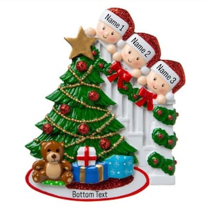 Personalized Christmas Ornament Family of 3, Family of Three Personalized Christmas Ornament, First Christmas with One Child, New Family