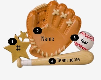 Baseball Player Personalized Ornament Christmas Gifts for Him, Baseball Gifts, Baseball Gifts For Men, Christmas Ornament, Custom Ornament