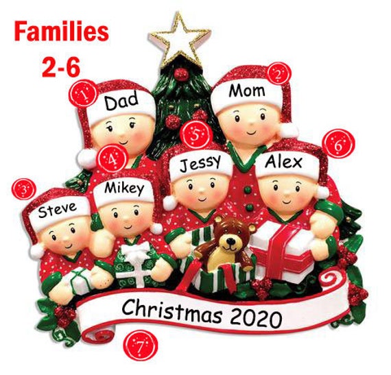 Opening Presents Family 2021 Christmas OrnamentFamily Etsy