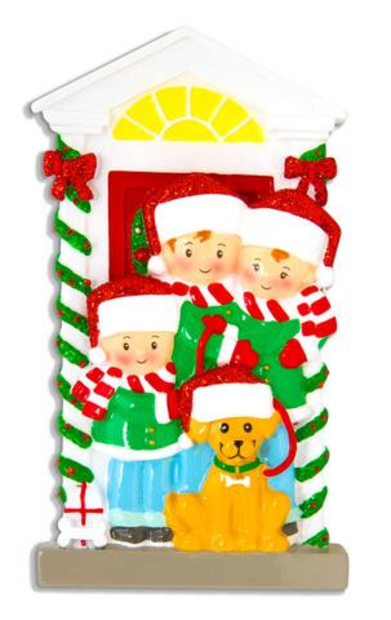 2021 Christmas Ornament Family with Dog Christmas Ornament Etsy
