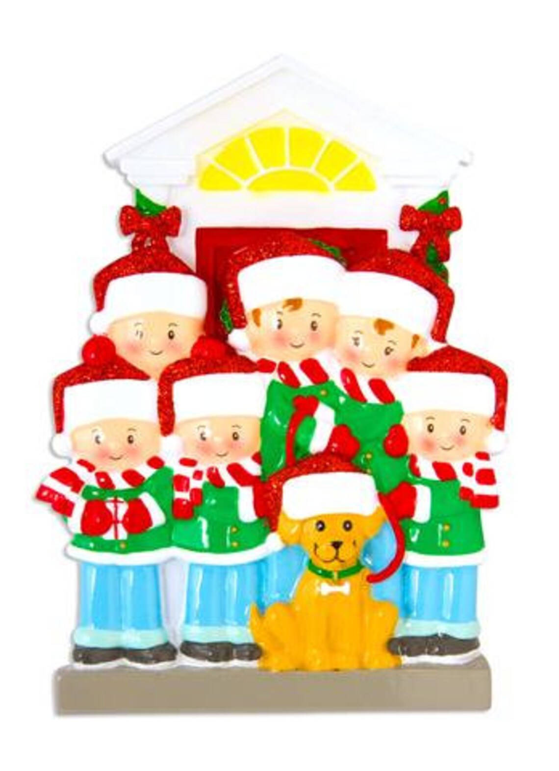 2021 Christmas Ornament Family with Dog Christmas Ornament Etsy