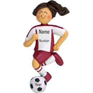 Soccer Ornament, Soccer Coach Gift, Soccer Gifts, Soccer Girl, Sports Ornaments, Gift For Soccer Girl, Soccer Team Player Christmas Ornament