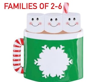 Family Christmas Ornament Personalized Pajamas Ornament Family of 2 3 4 5 6 Christmas Ornament Holiday Gift - Christmas Ornaments