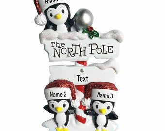 Personalized Christmas Ornament Family of 3, Family of Three Personalized Christmas Ornament, First Christmas with One Child, New Family