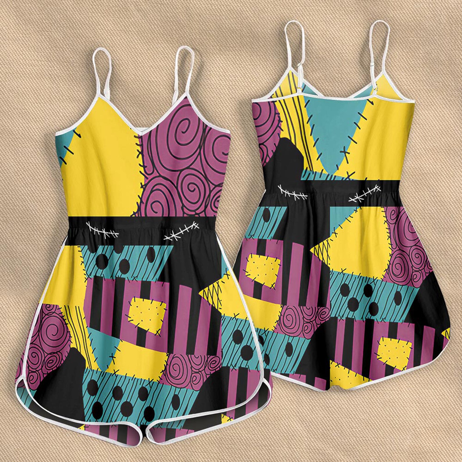 The Nightmare Sally Outfit Romper / Halloween Sally Romper / Etsy