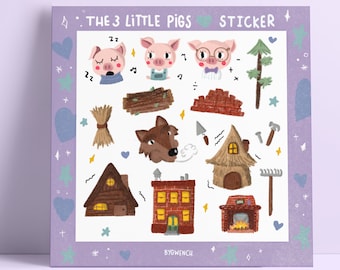 The 3 Little Pigs | Sticker Sheet