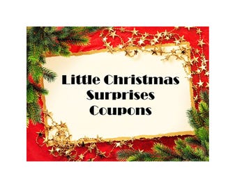 Christmas Surprises Coupons, Editable Gift for Husband/Wife (Corjl Edit)