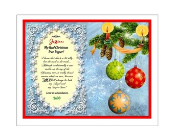 Christmas Tree Topper Love Certificate: Editable Text (Corjl Edit)